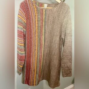 Sahalie rainbow sweater. Size L